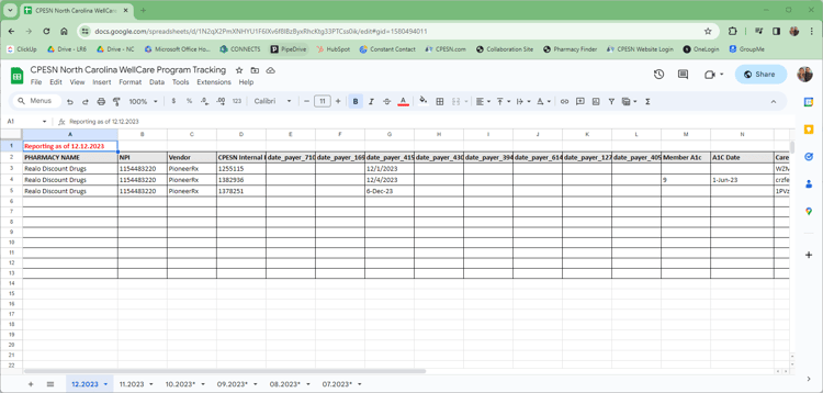 CPESN North Carolina WellCare Program Tracking